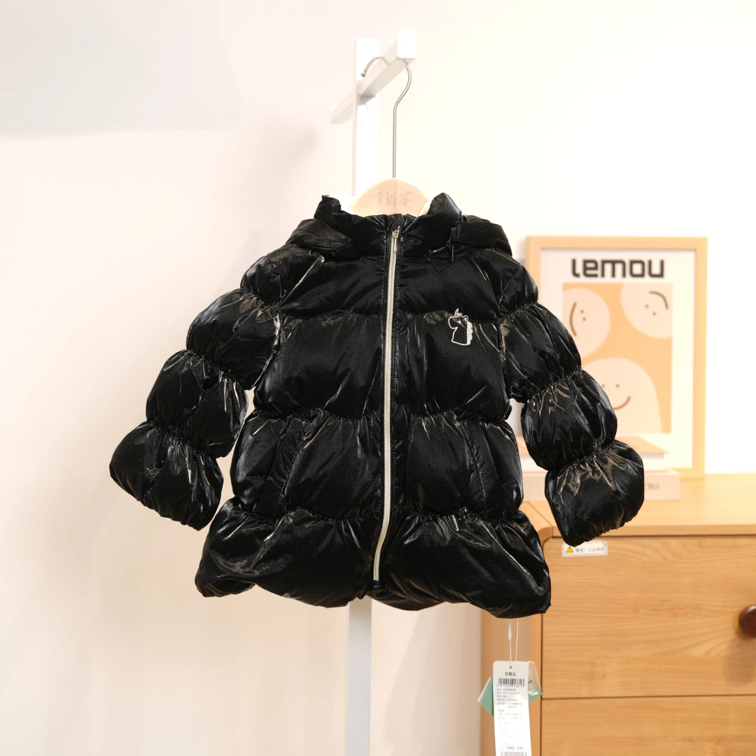 兔兔小布童装14181406（不含毛领）波浪绗线外套羽绒服秋冬