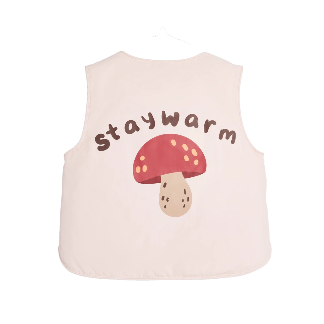 乐眸小蘑菇撞色羽绒马甲#34181157儿童女童婴幼儿女宝保暖双层