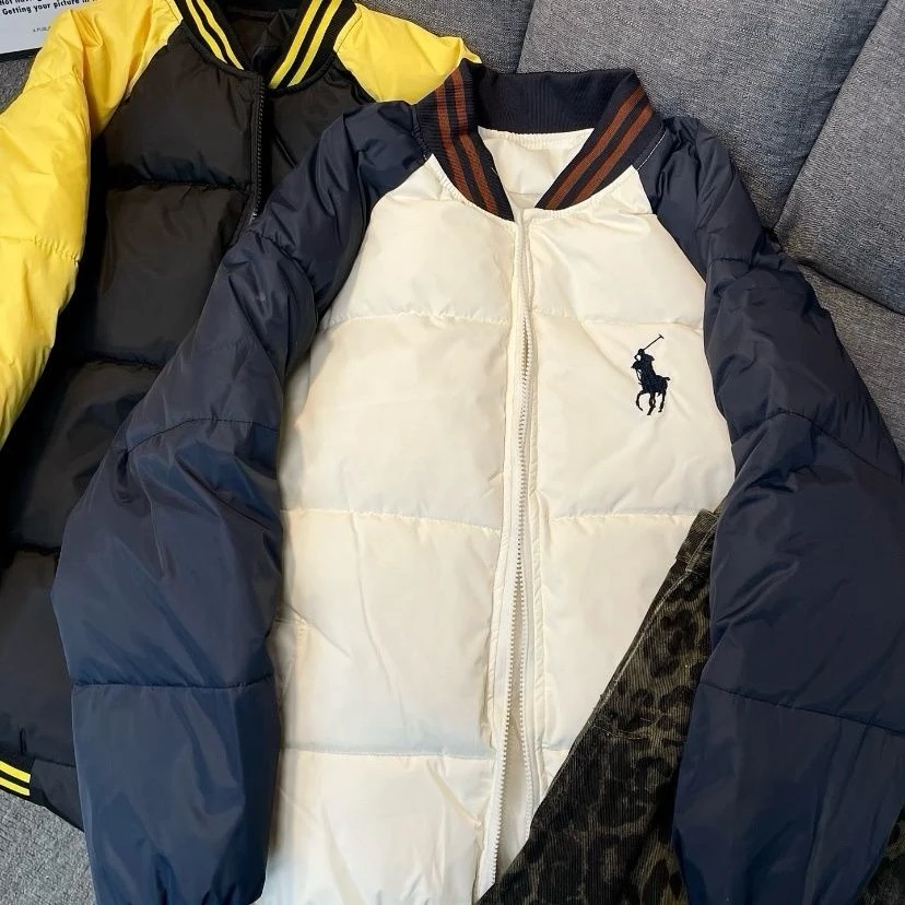 刺绣小马拼色棒球棉服外套情侣夹克加厚休闲冬季男女学生棉衣外套