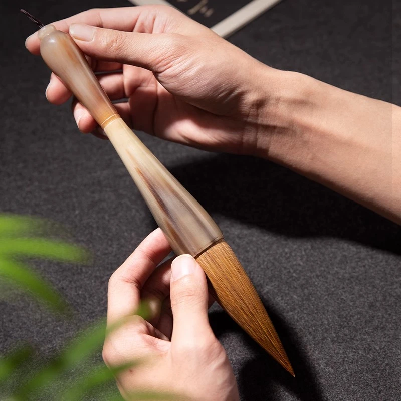 写对联专用提斗兰斋斗笔抓笔狼毫成人专业级国画书法大毛笔大中小