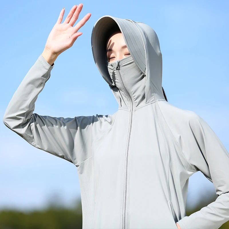 防晒衣女户外防紫外线运动休闲防晒服夏季冰丝防晒衫轻薄透气外套
