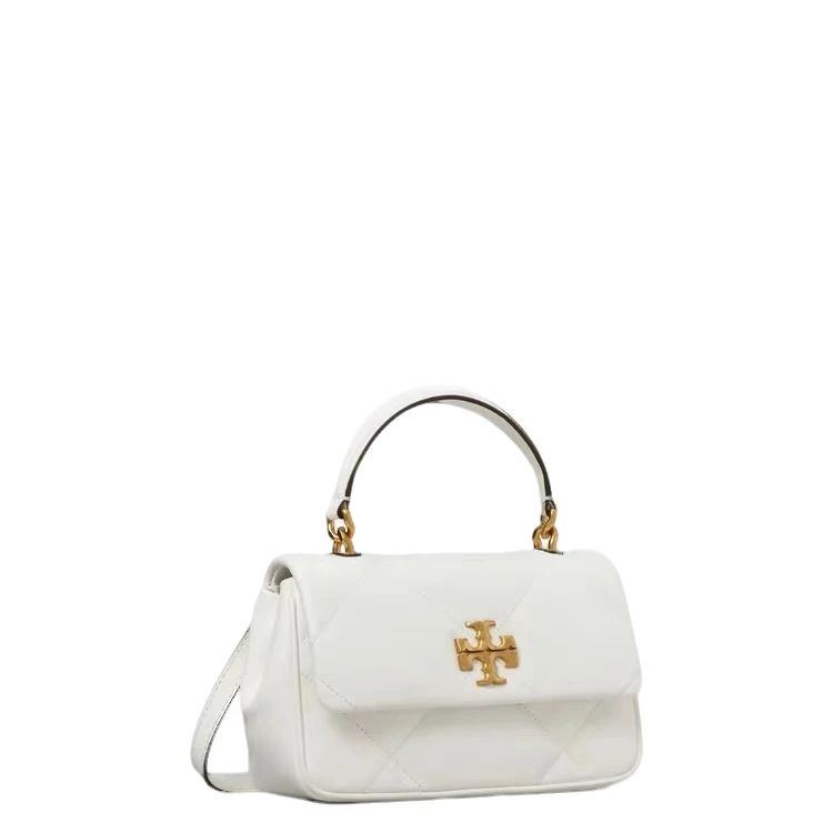 tory burch/汤丽柏琦/KIRA纳帕皮革钻石手提菱格斜挎包154719-100
