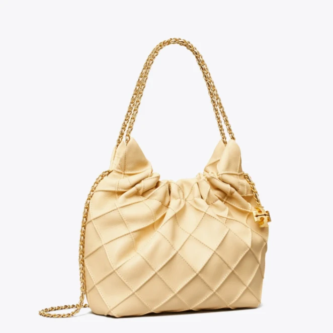 【现】tory burch/汤丽柏琦 迷你HOBO奶茶色流浪包 162451-700