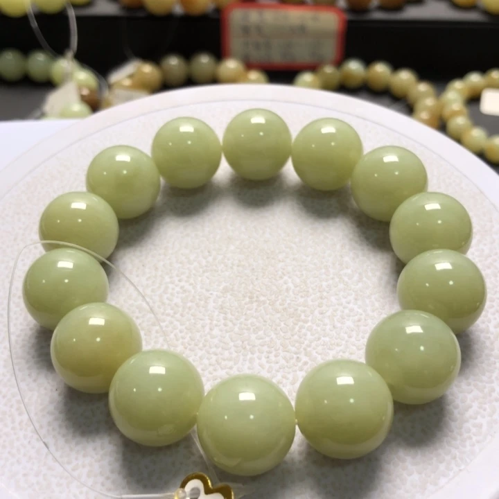 和田玉手串未镶嵌卡16