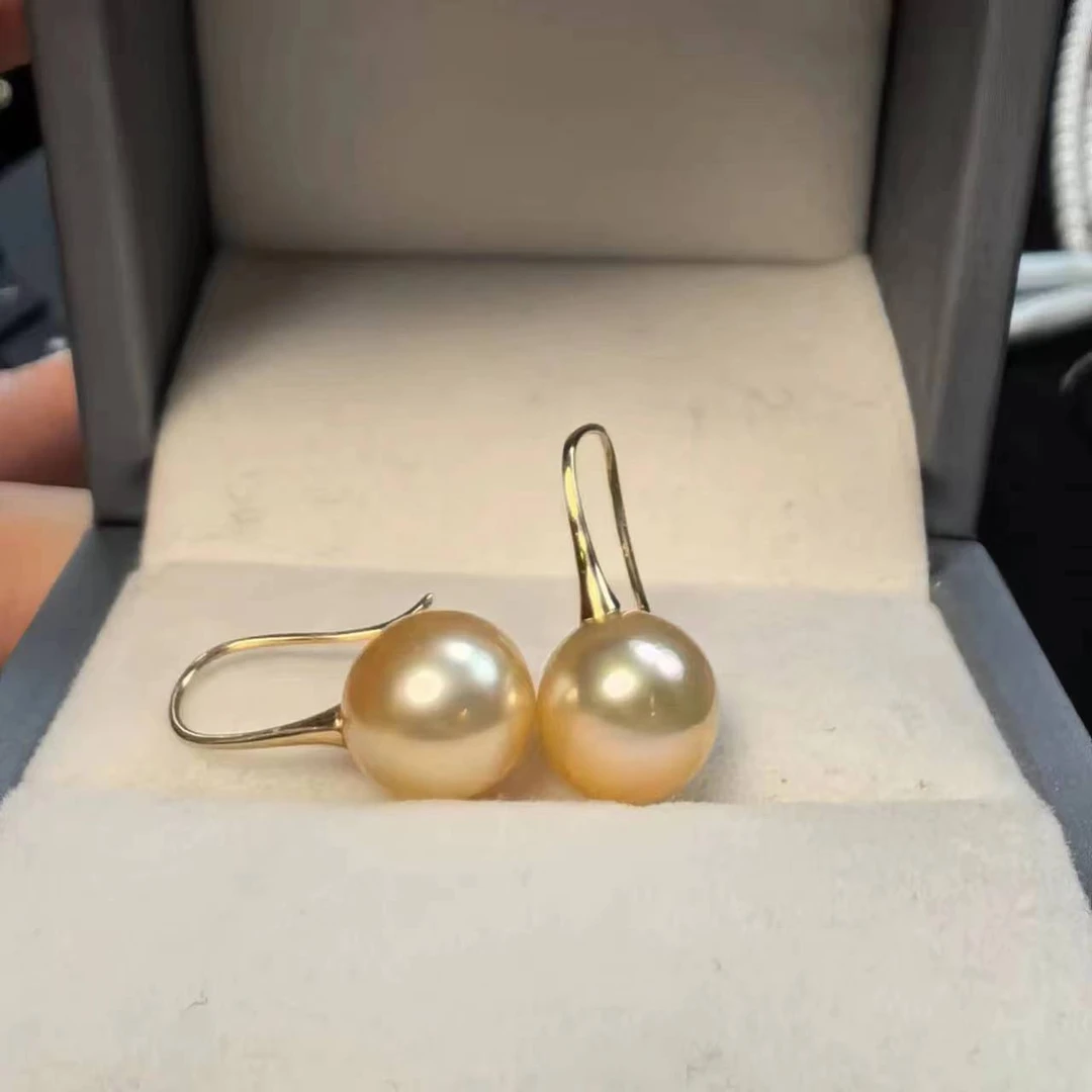 和合珍珠 | 金色飞贼 18K南洋金珠耳钩