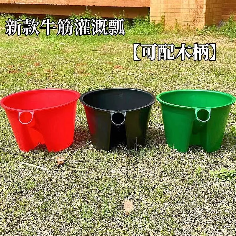 长柄粪勺工具粪瓢水瓢施肥农用灌溉牛筋熟胶浇水老式塑料水舀子