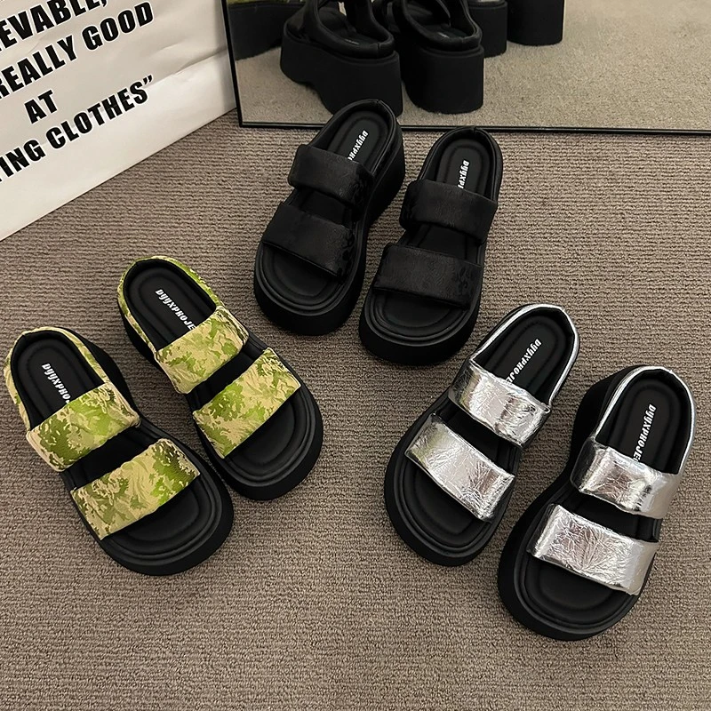 【DYYX温州潮牌】厚底时尚法式休闲外穿时尚小众软底风格凉拖鞋ins