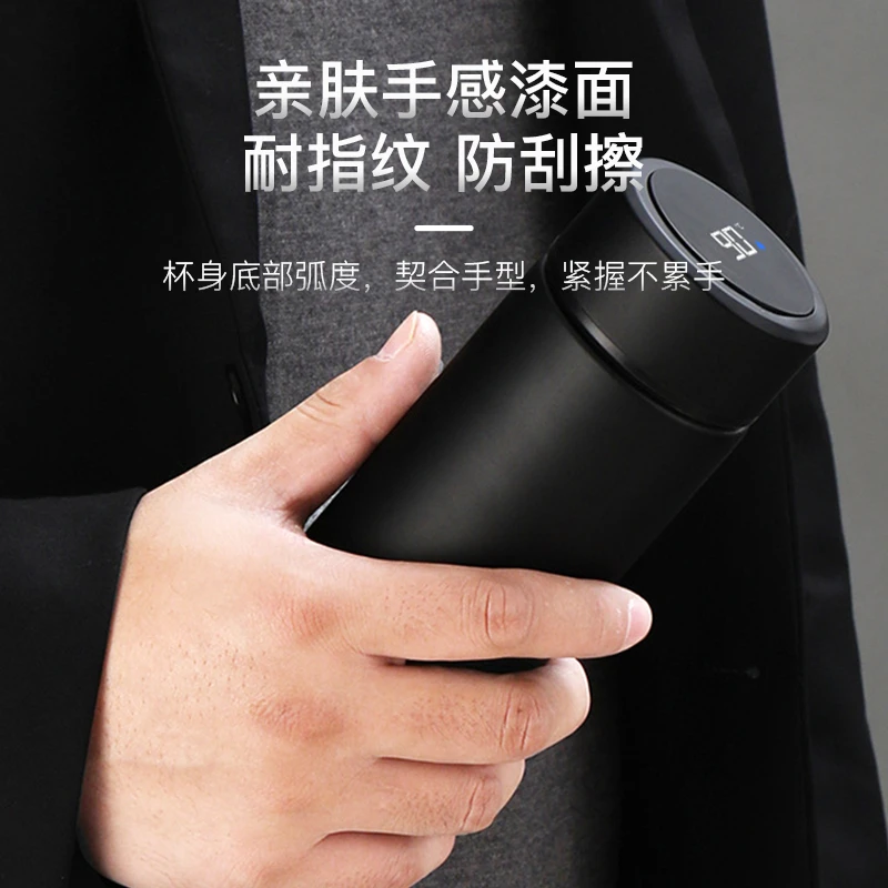 邦禾316不锈钢智能显温保温杯大容量水杯男女杯车载便携学生水壶