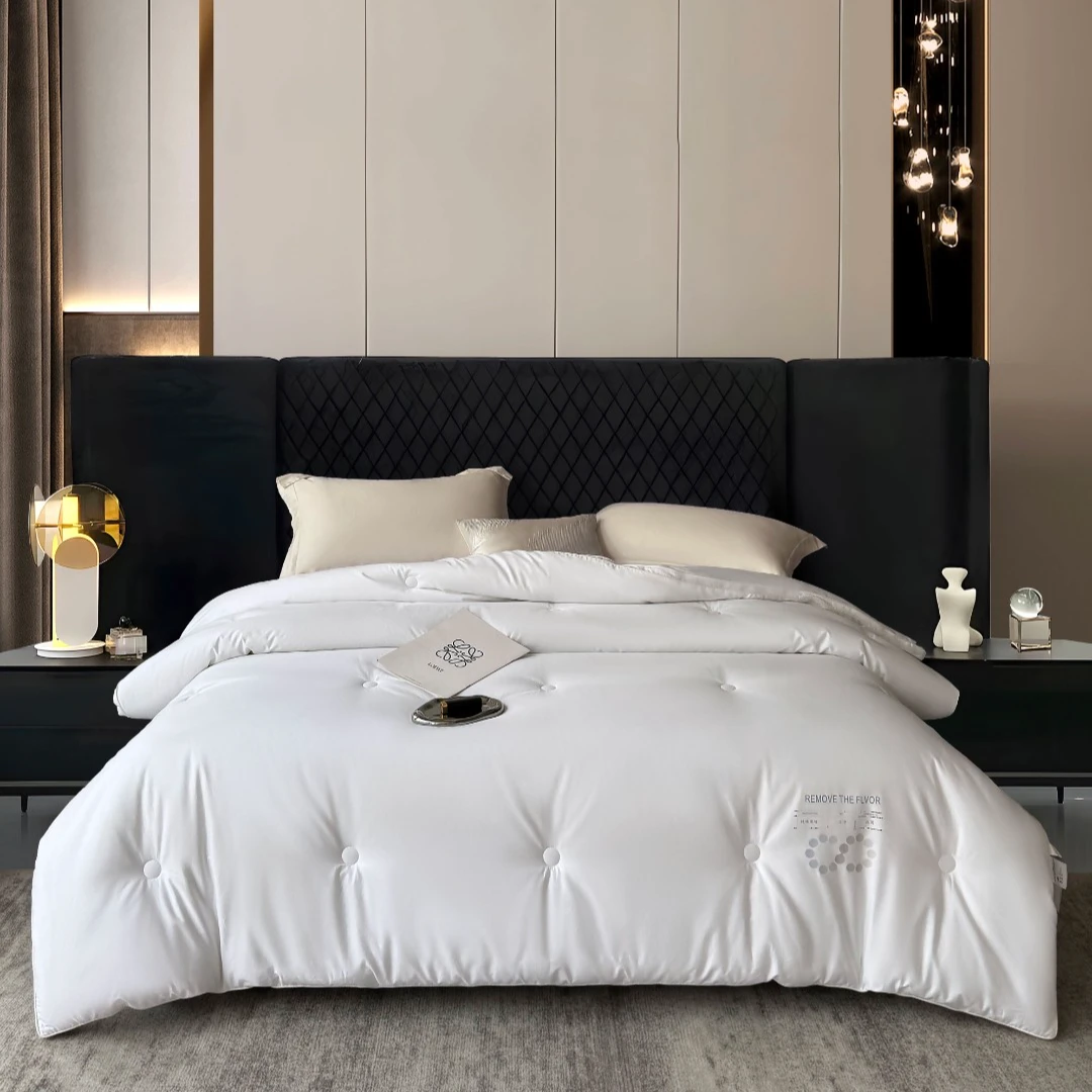 Morefeel/莫妃高端床品【素本】 全棉抗菌纤维被 春秋保暖加厚冬被