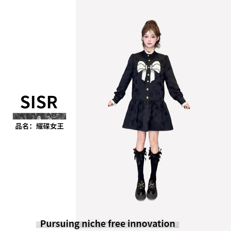 【耀碟女王连衣裙】SISR原创小众设计秋季宽松气质显瘦穿搭连衣裙