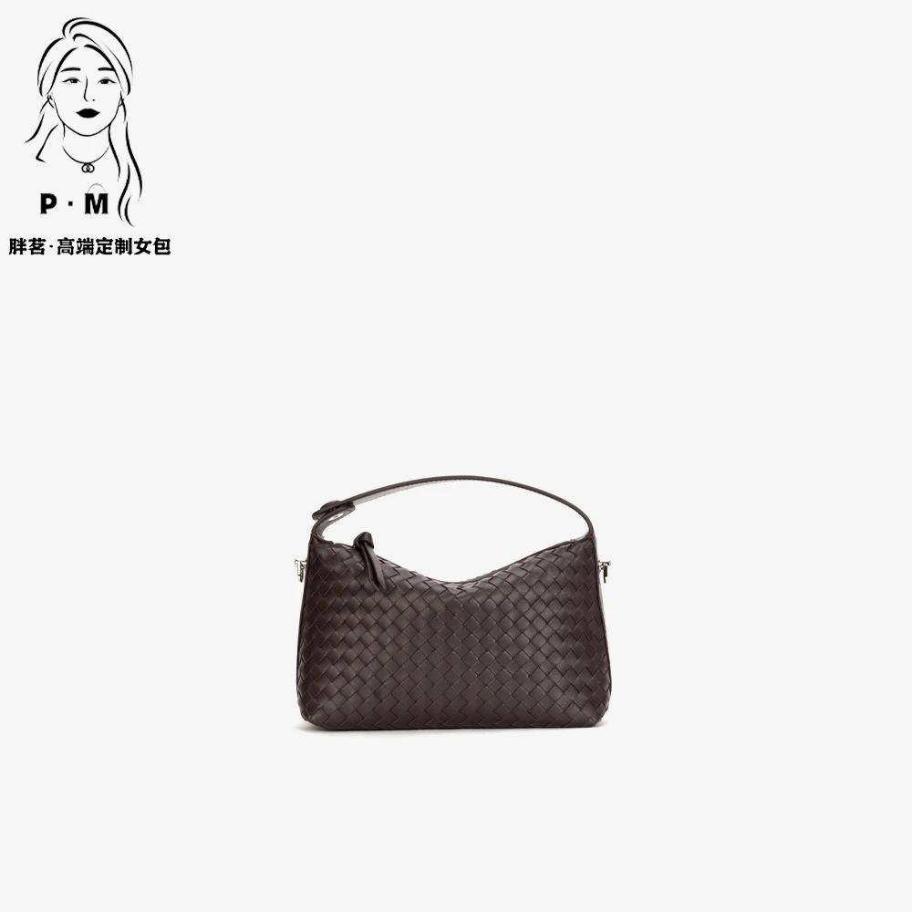 B506胖茗严选真皮女包编织羊皮单肩包斜挎包饭盒包