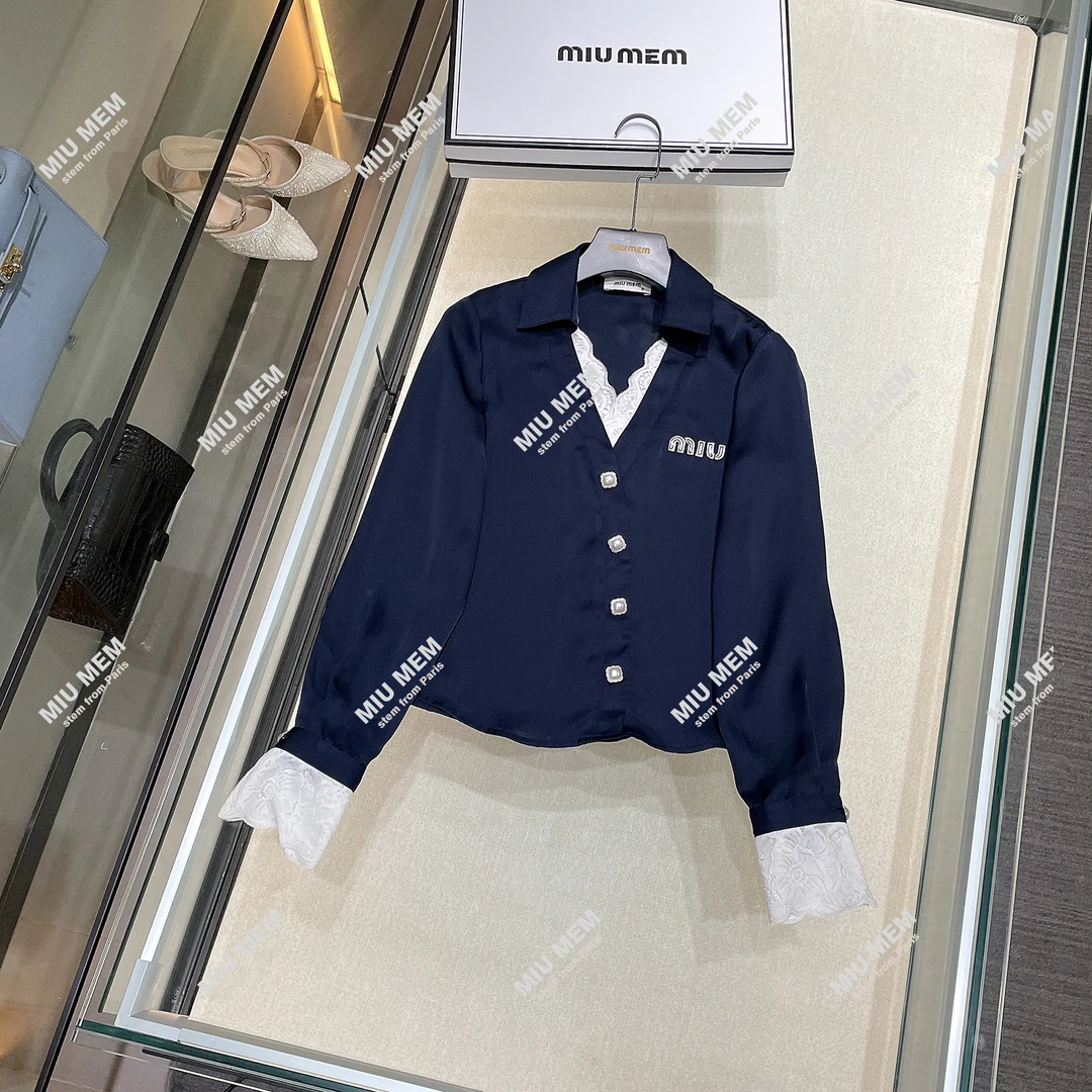 MIUMEM【香氛续集】秋冬气质韩版拼接时尚衬衫上衣DY4937