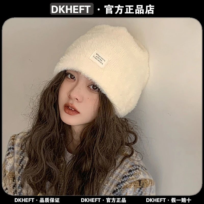 DKHEFT官方正品帽子女款秋冬季保暖韩版加厚堆堆帽网红大脸显脸小