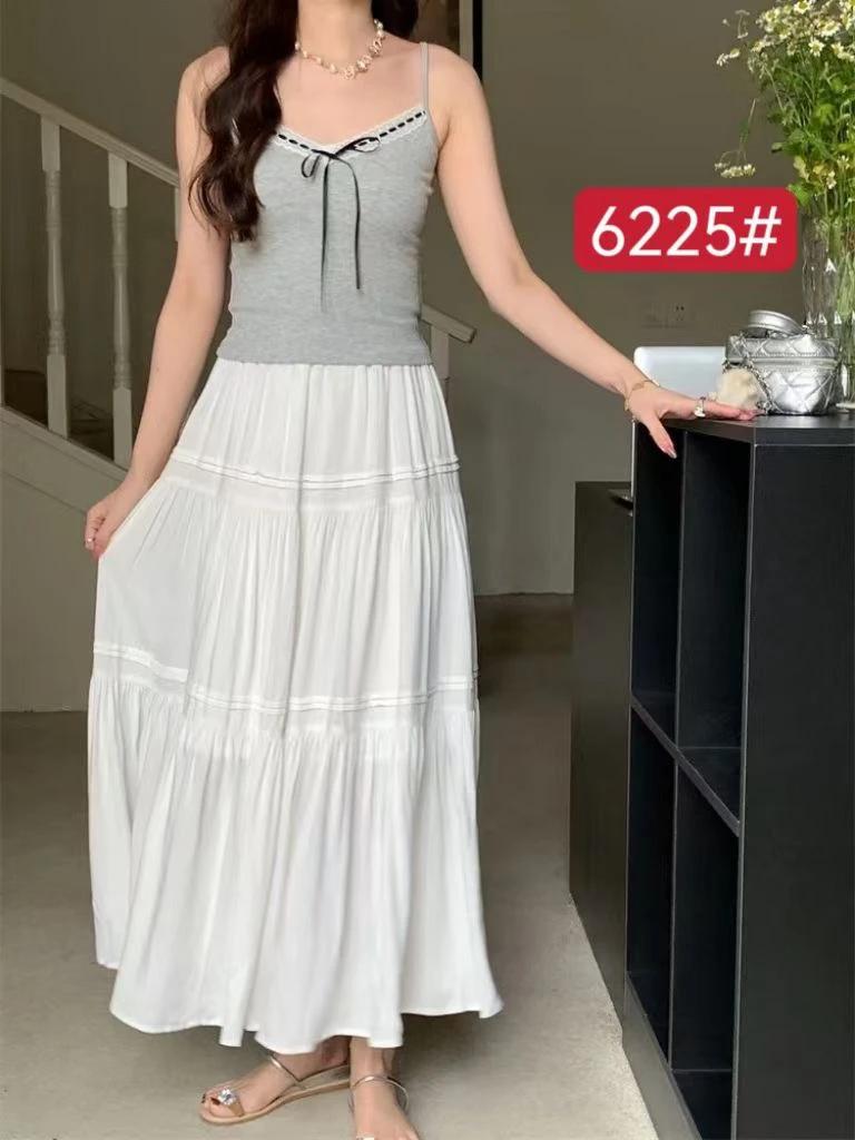 气质显瘦白月光半身裙49