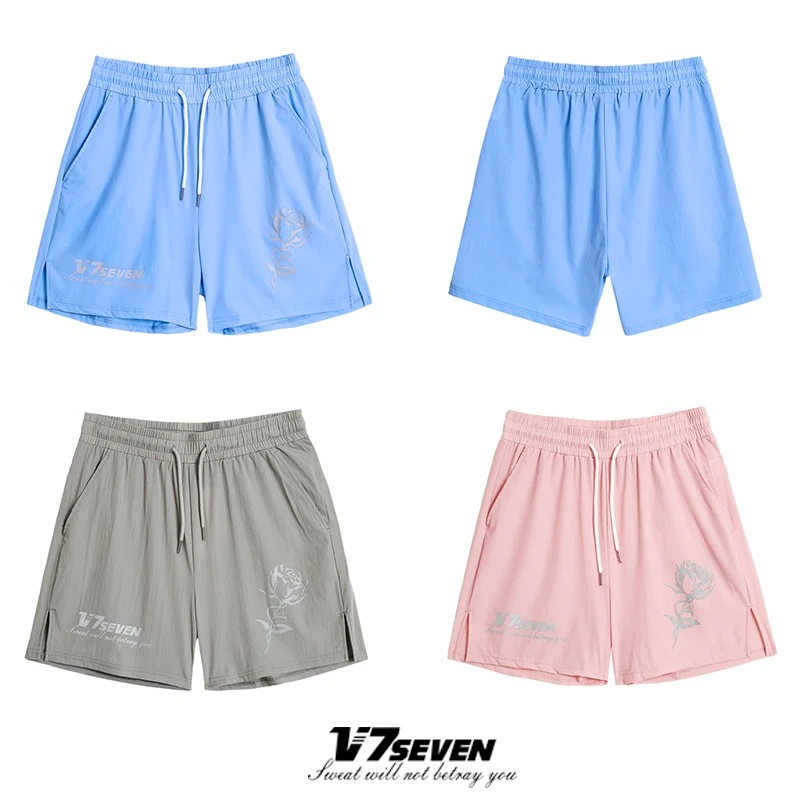 V7seven 夏季美式不过膝篮球短裤男运动训练轻薄干爽四分球裤