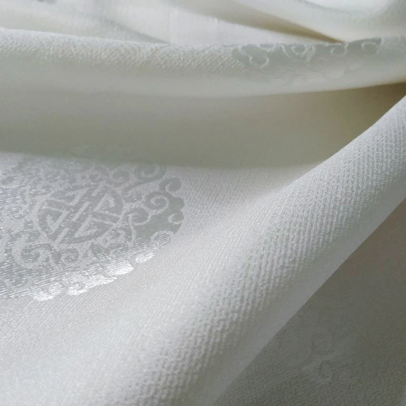 桑蚕丝留香绉中国传统团寿年汉服经典图案唐装纹样古装面料布料