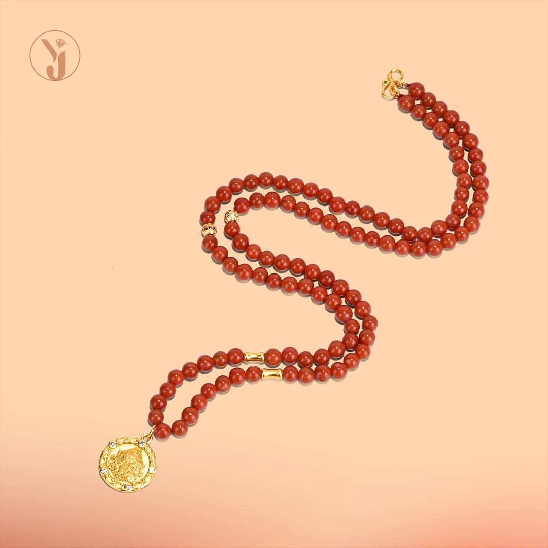 【钰见】-【佑谦】天然南红-设计款项链-高级百搭精致