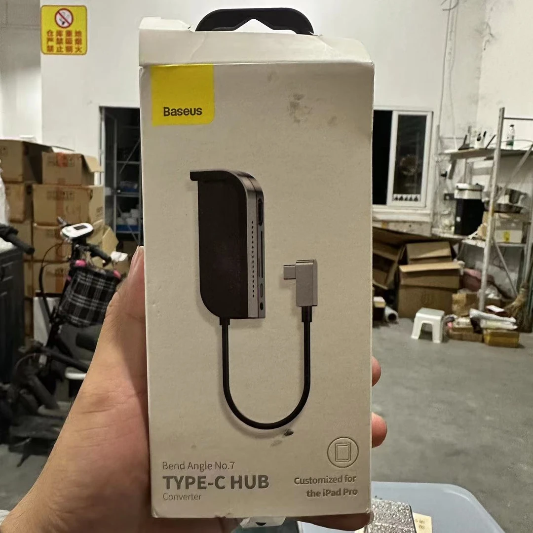 95新 Baseus/倍思 倍思 弯角7号 多功能Type-C HUB转换器
