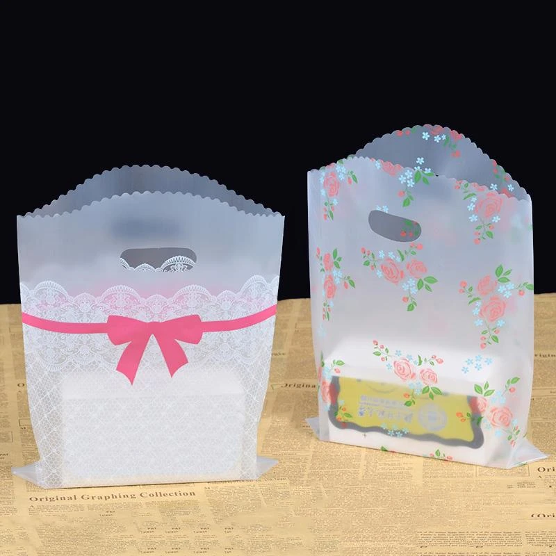 礼品袋手提袋子塑料购物袋定制印logo店包装袋化妆品袋小防水白色