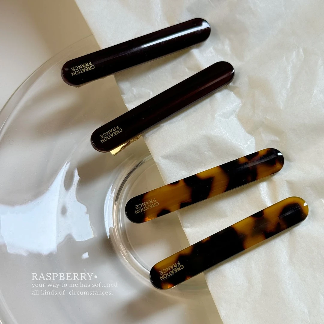 韩国chic高级发夹精致满分 冷淡风百搭小众一字夹边夹刘海侧边夹~