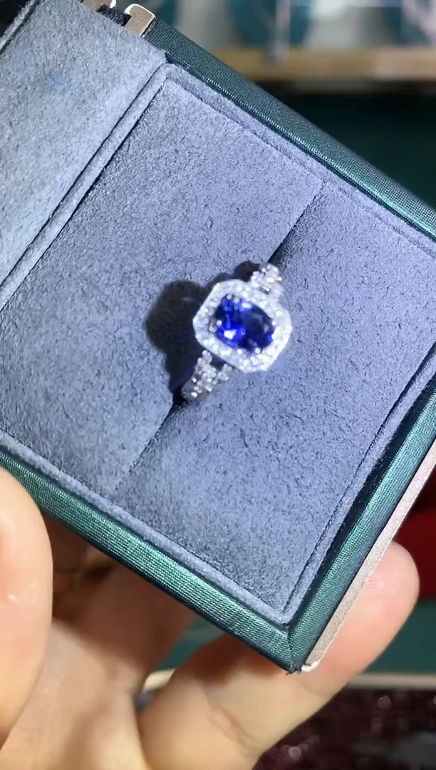 【闪购商品】蓝宝石戒指银S925镶嵌a-841