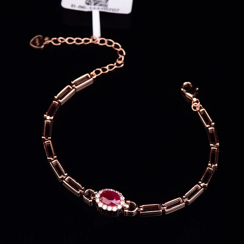 【古北珠宝】气质新品天然红宝石手链时尚轻奢百搭精致