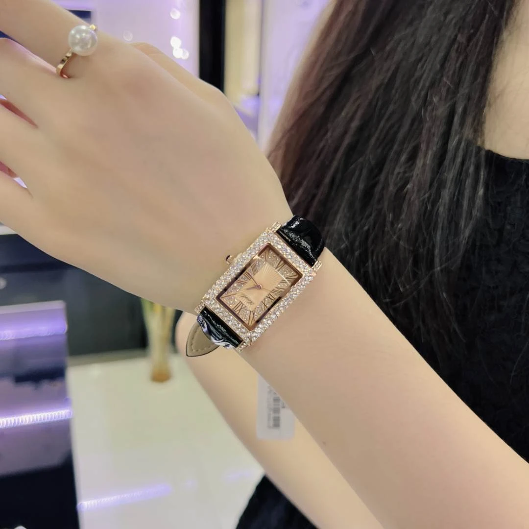 AOERBO澳尔博正品时尚满钻高级感轻奢全自动防水石英女士腕表3189