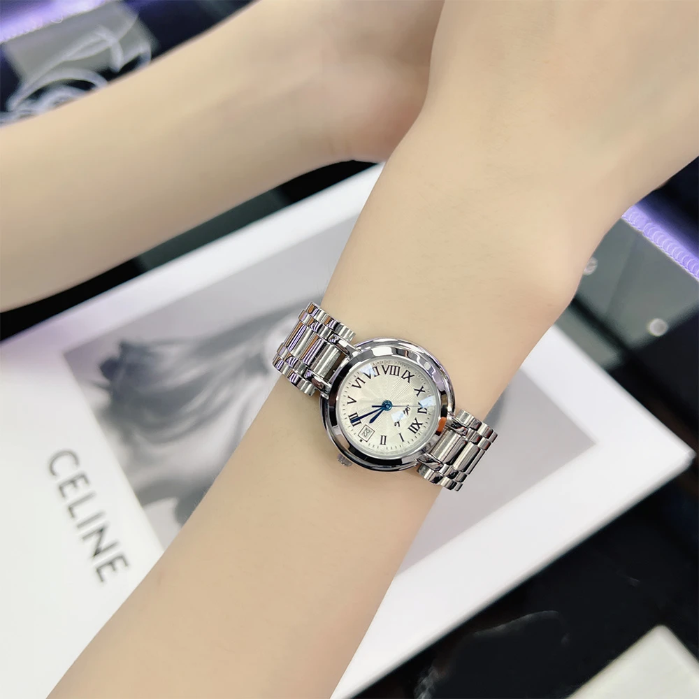 AOERBO澳尔博时尚商务精致简约高级感全自动钢带女士石英手表3210