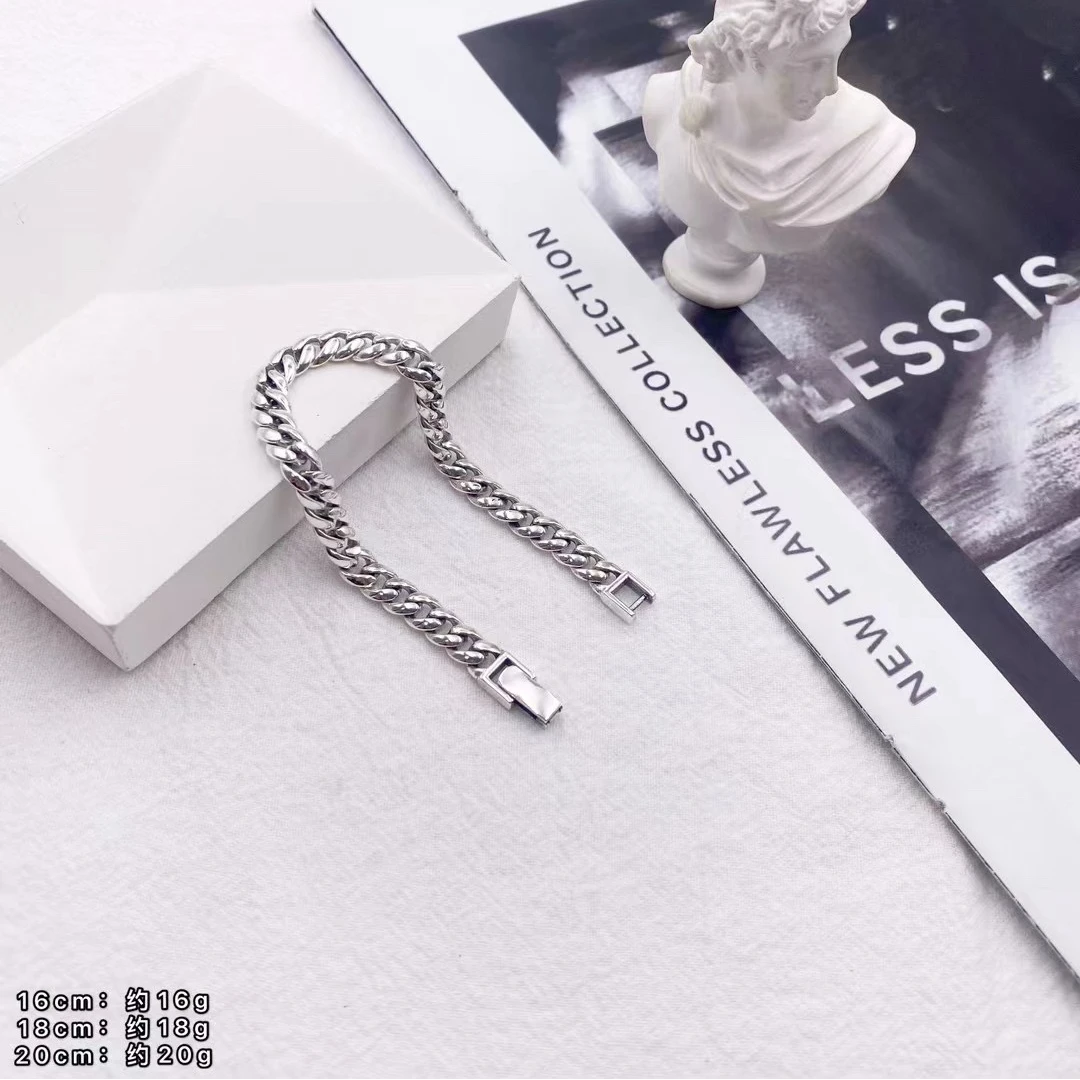 925银手链 坦克手链精工版重工高品质时尚潮流风个性百搭手链