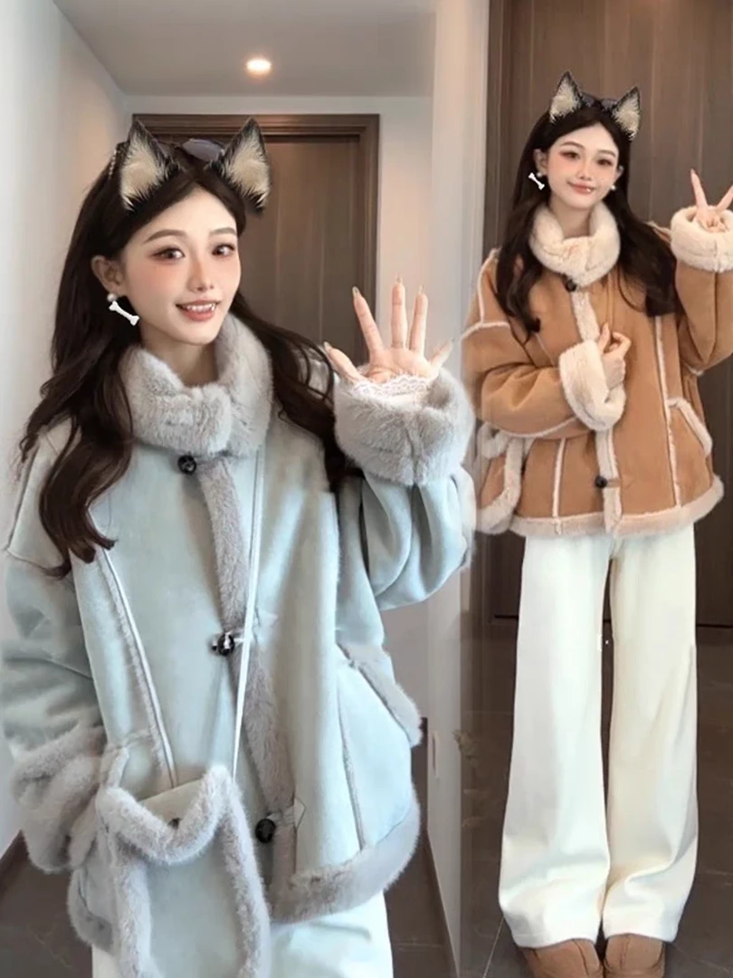 星期②⑨⑨中款环保毛外套减龄网红