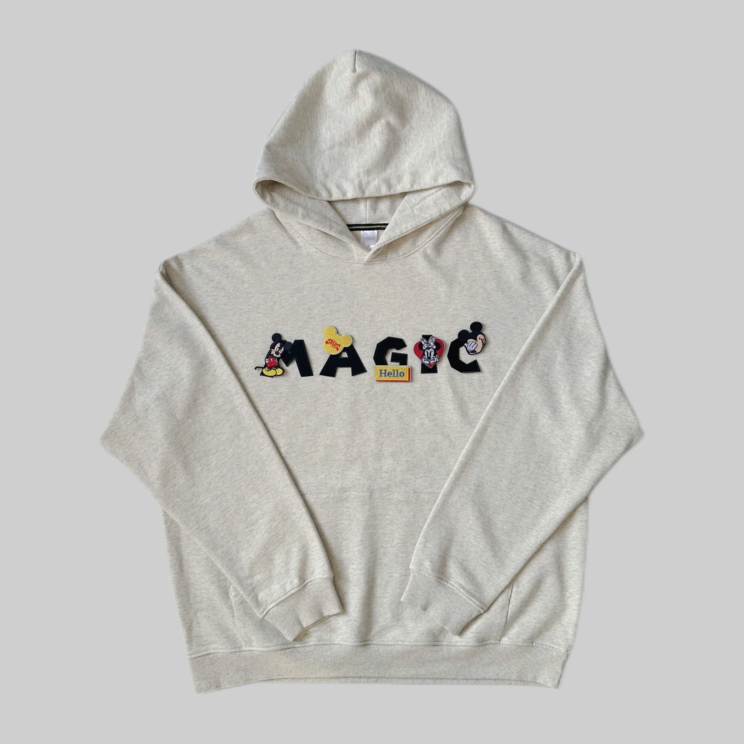 【拆5袋下单备注定制字母】440g重磅连帽卫衣潮玩魔术贴盲盒DIY秋冬