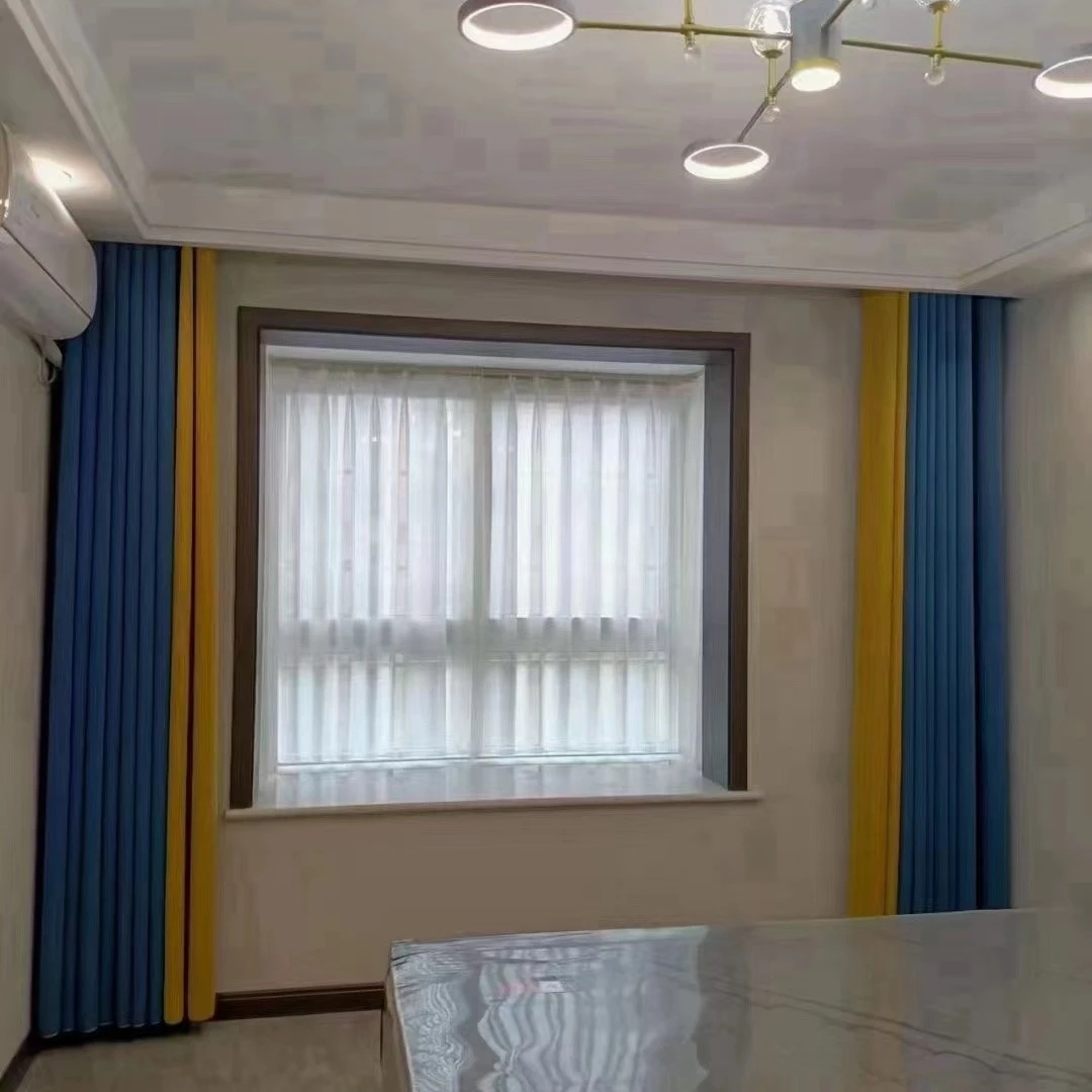 月末促销柯桥源头厂家品牌清仓处理尾货定制客厅卧室简约纹理窗帘