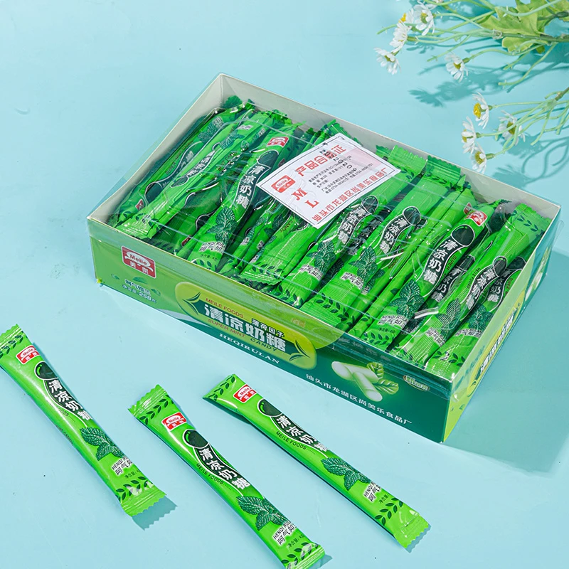 清凉薄荷奶糖盒装休闲小零食校园童年怀旧糖果软糖袋装大礼包