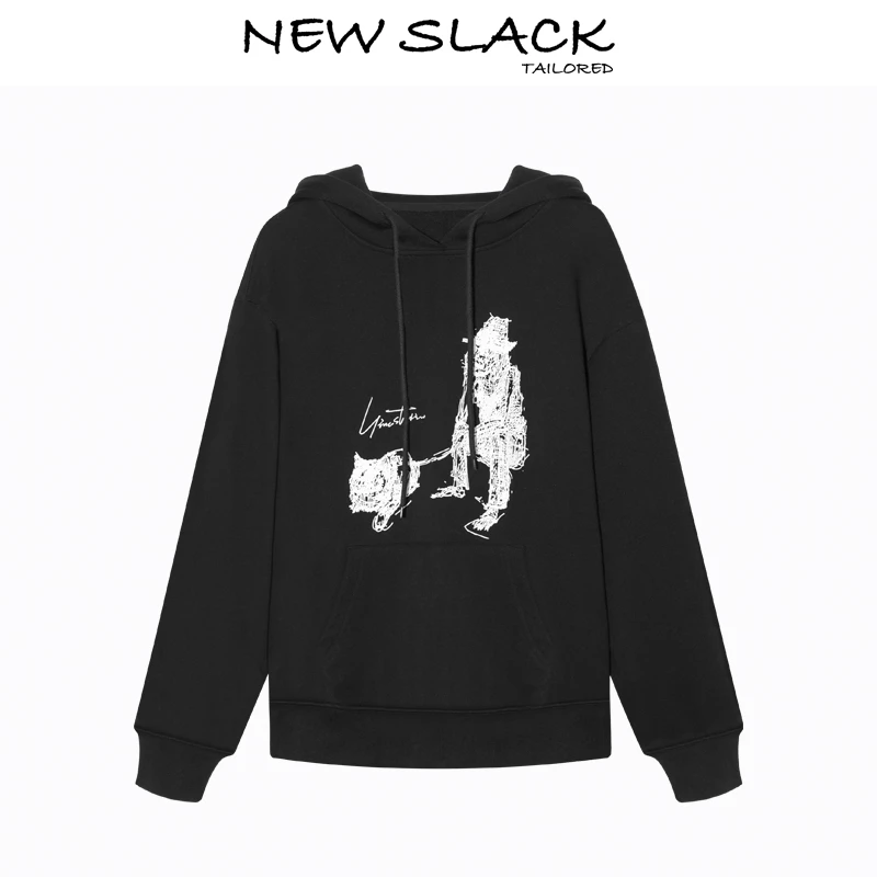 New slack NX0709 山本遛狗连帽卫衣