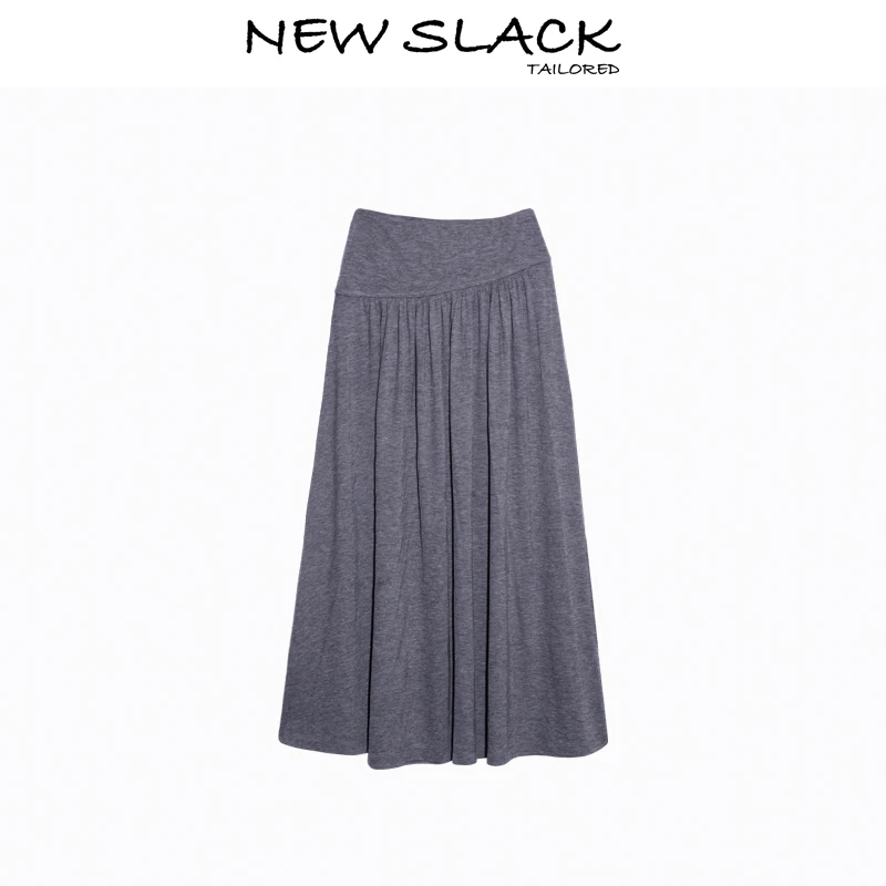 New slack NX24290 高配版气质百搭天丝羊毛半身裙