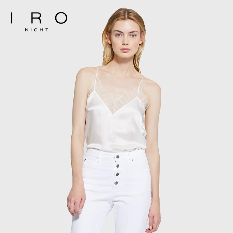 IRO Night 【秦岚同款】法式轻奢百搭睫毛蕾丝吊带背心