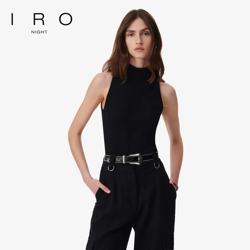 IRO Night 半高领背心吊带纯色多色坑条内搭气质时尚法式轻奢夏季