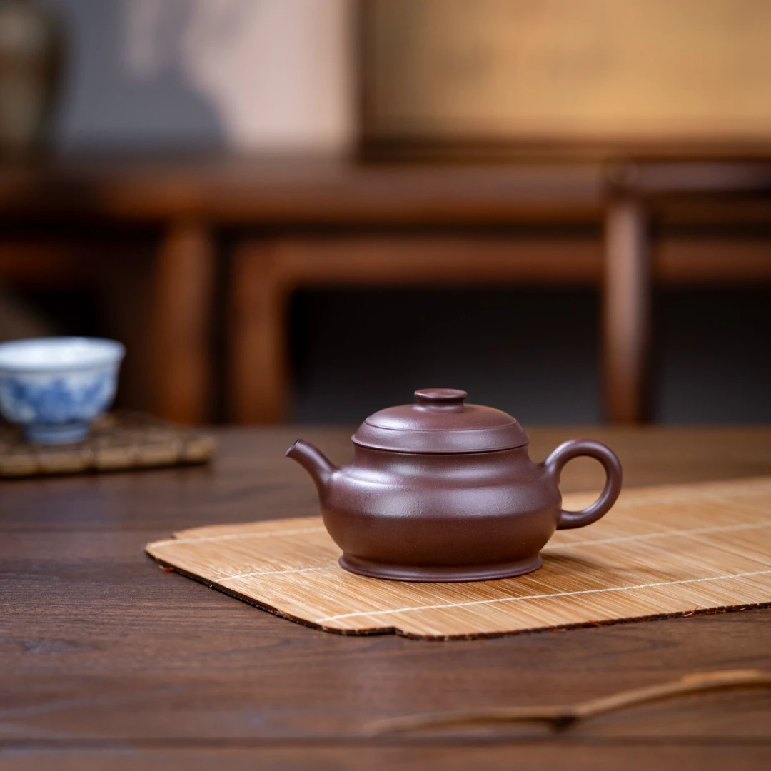 YRCG38达观紫器【尧日辰光】向明巨轮大水潭天青130紫砂壶一壶