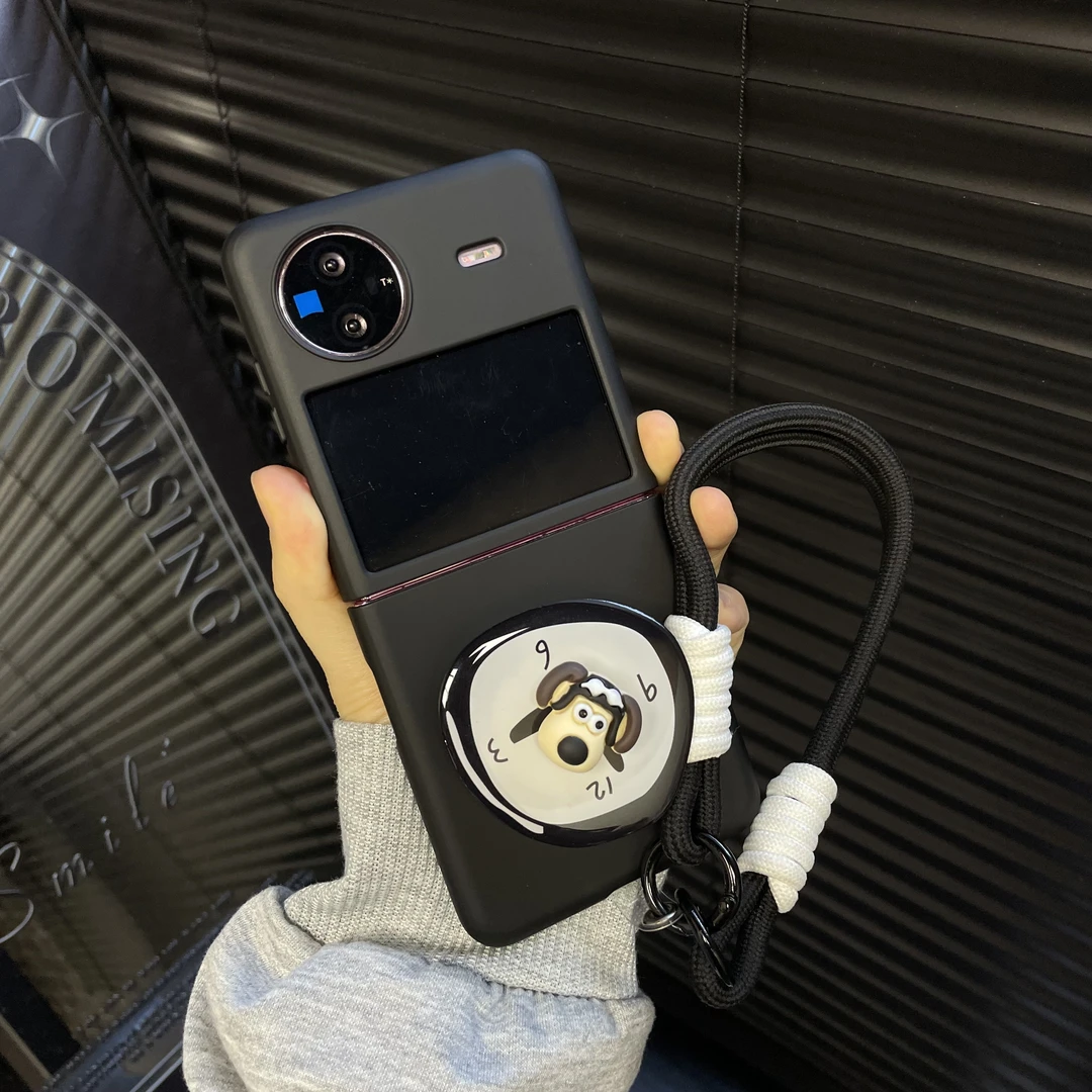 适用vivoxflip手机壳折叠屏超薄磨砂肤感壳旋转小狗防摔保护壳ins