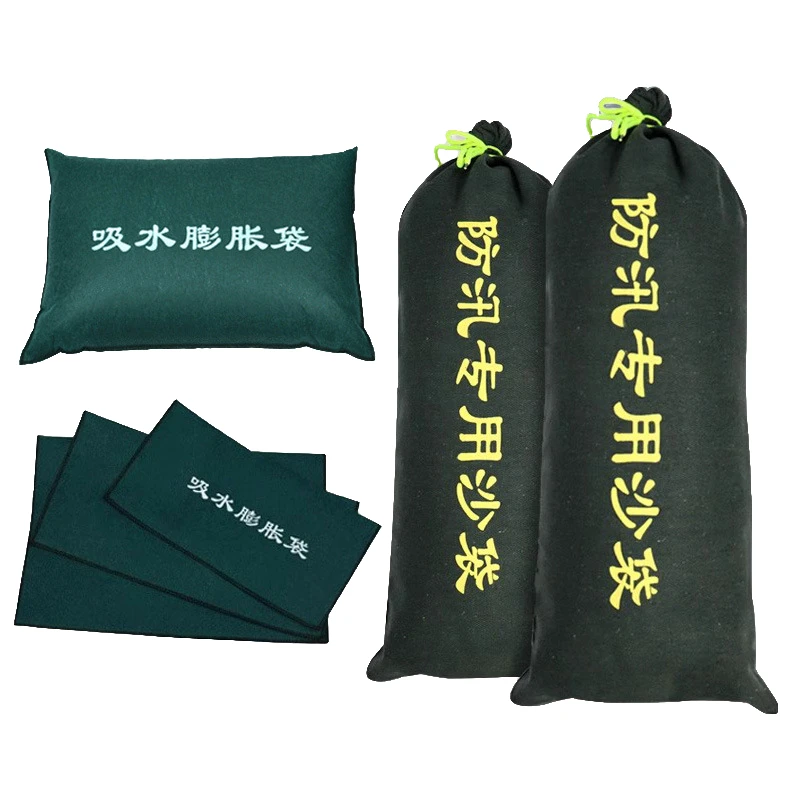 专用防汛沙袋抗洪挡水防洪沙袋帆布拉绳吸水膨胀下大雨防水沙包
