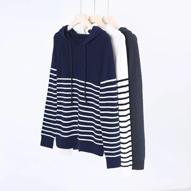 【北总严选】帕迪恩条纹抽绳连帽衫2022SS-725