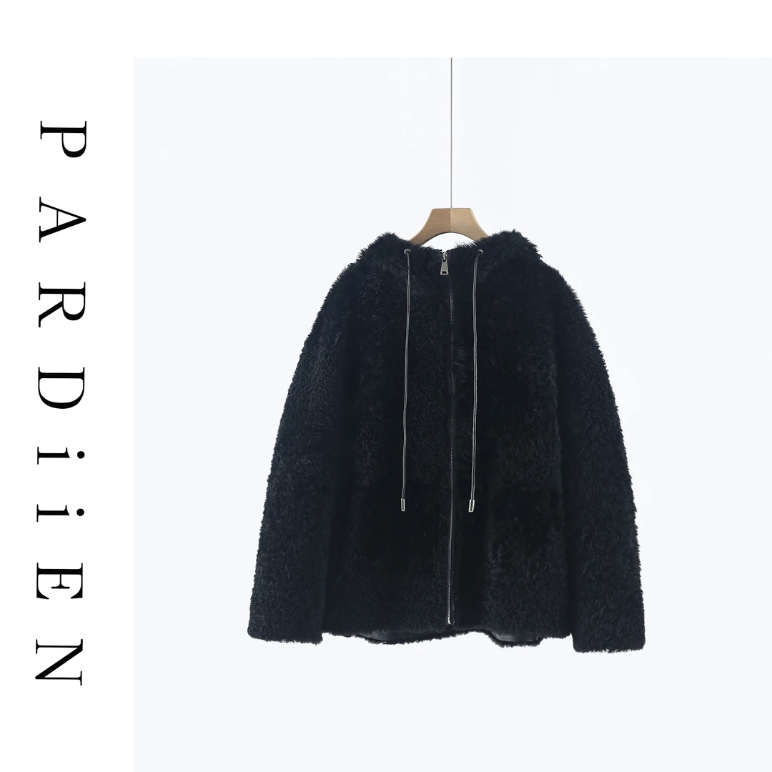 【北总严选】帕迪恩拉贡皮毛一体抽绳连帽外套BW5202-1