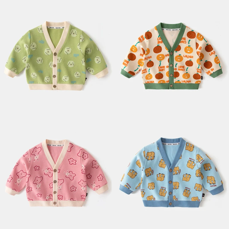 宝宝外套春季新款女童春秋儿童毛衣春装男童婴幼儿上衣童装长袖