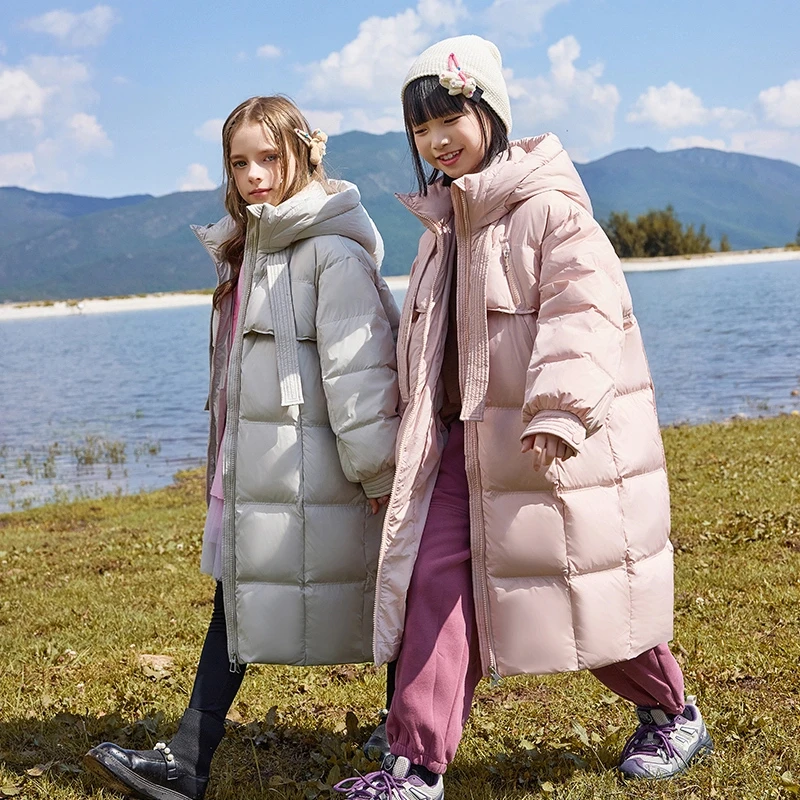 儿童羽绒服女童中长款2025新款冬季洋气中大童女孩童装外套加厚