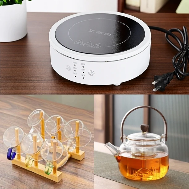 【买1送2】正茗堂1300瓦电陶炉煮茶器围炉煮茶蒸茶办公家用保温定时