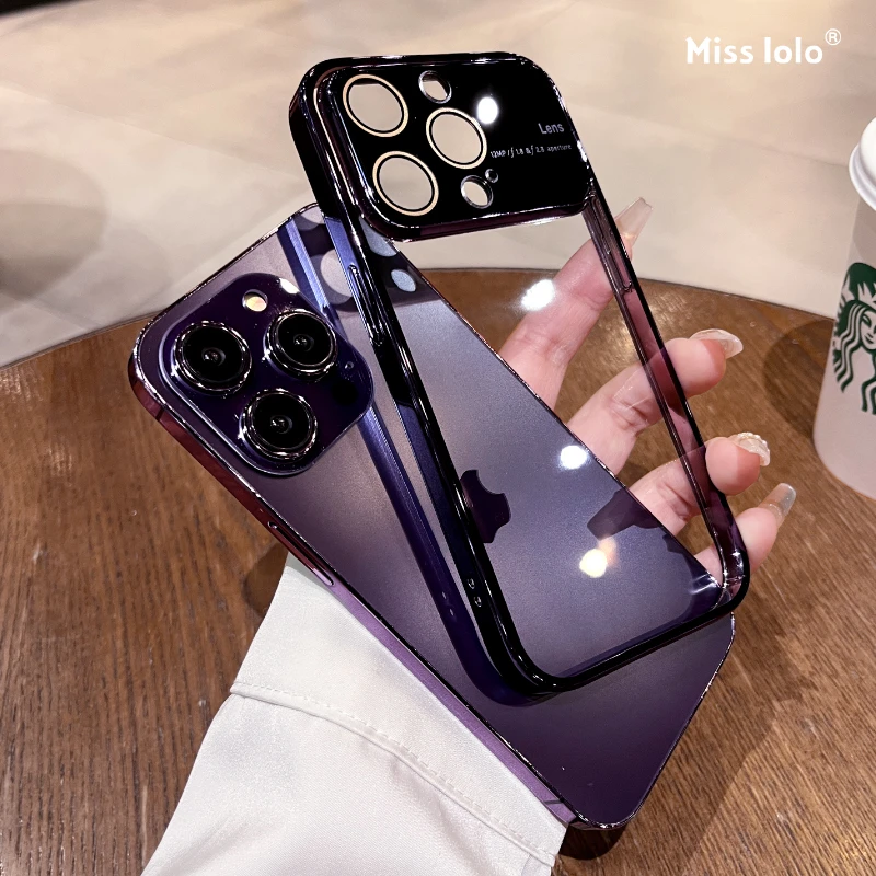 苹果14镜头膜一体iPhone13电镀14promax超薄男女防摔简约