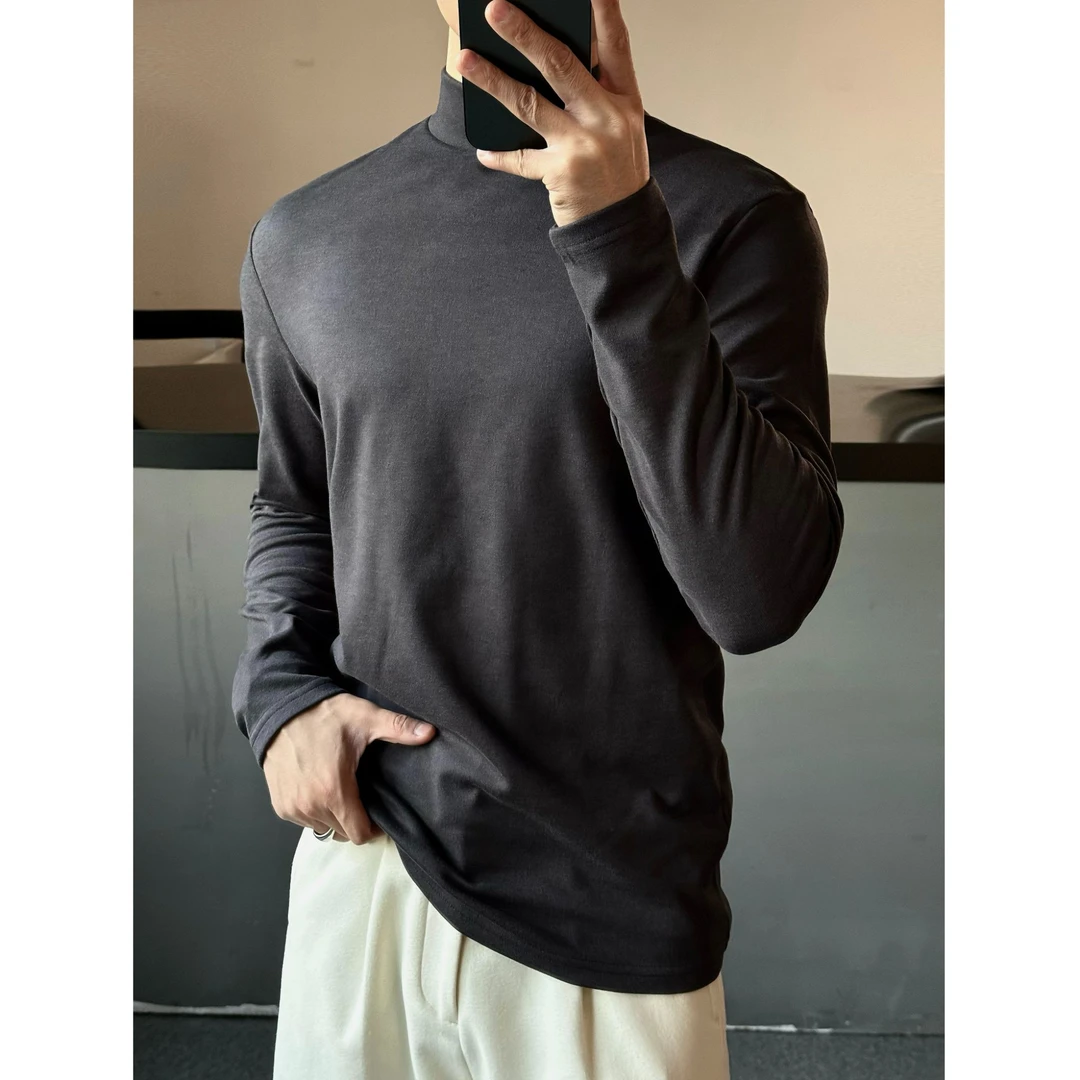 AIXKOM｜2024款绵羊毛秋冬百搭基础款长袖圆领纯色打底衫