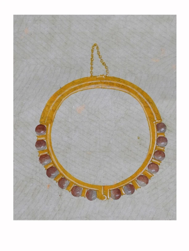 【皇家御用手绘设计图集】翡翠手镯手工复古