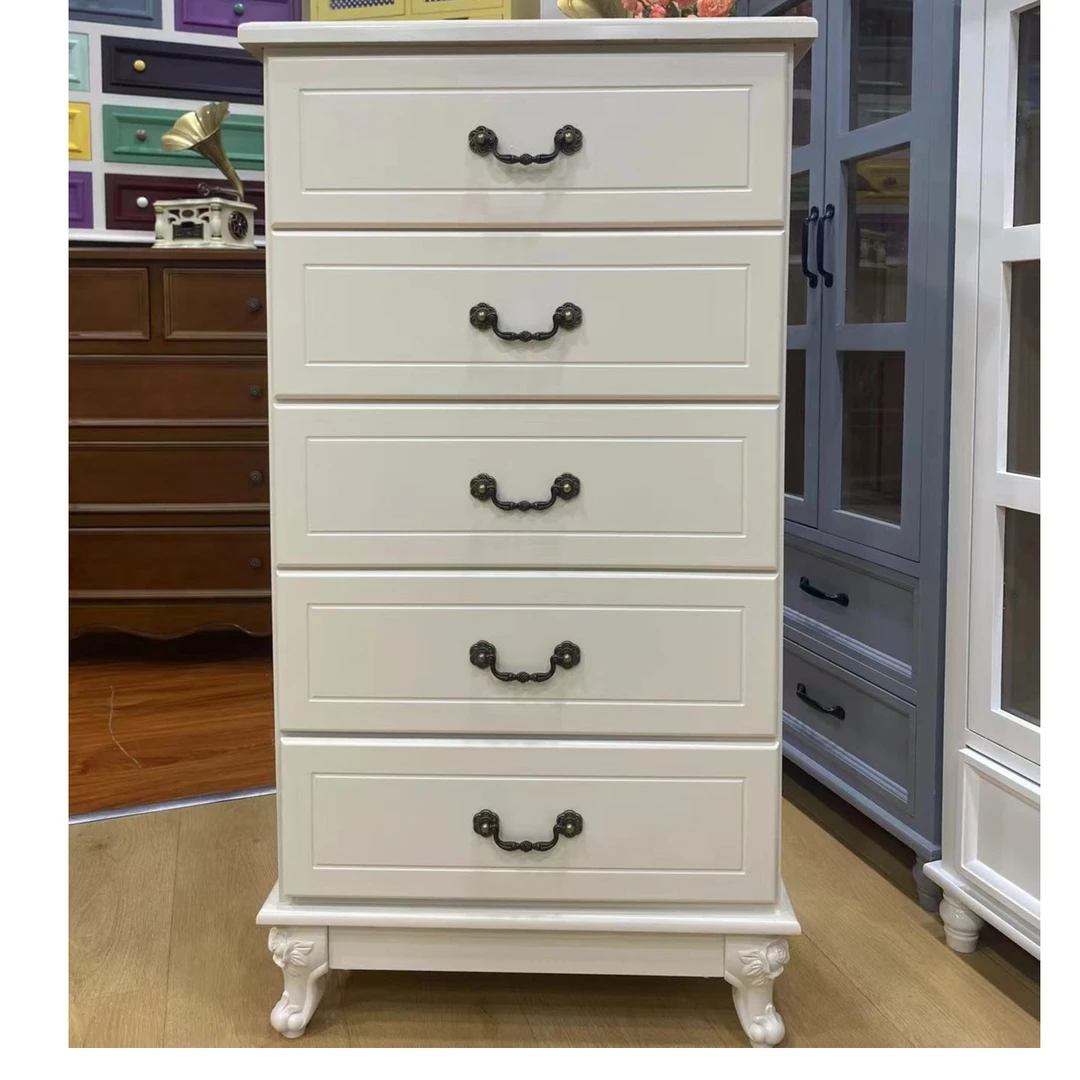 新北欧实木五斗柜简约现代抽屉式储物柜美式客厅收纳柜子五斗橱