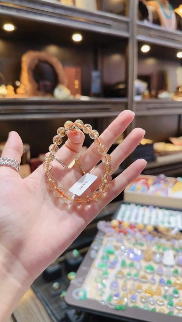 【闪购商品】水晶手串未镶嵌素圈金发晶手串